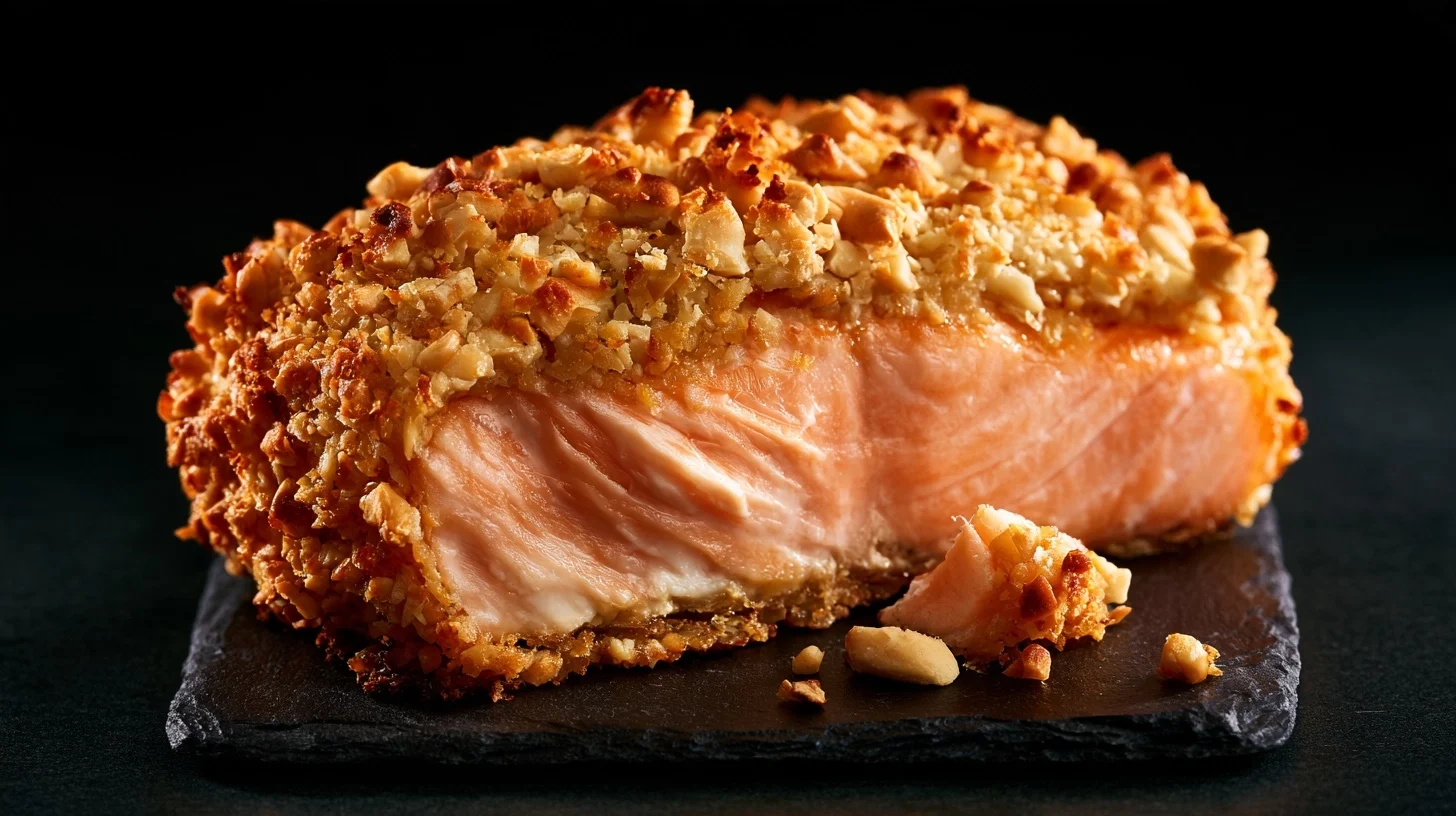 Maneiras de preparar salmão: crosta de castanha de caju