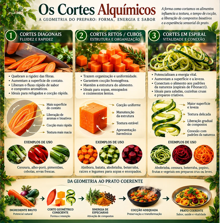 Infográfico: Os cortes alquímicos, geometria do sabor
