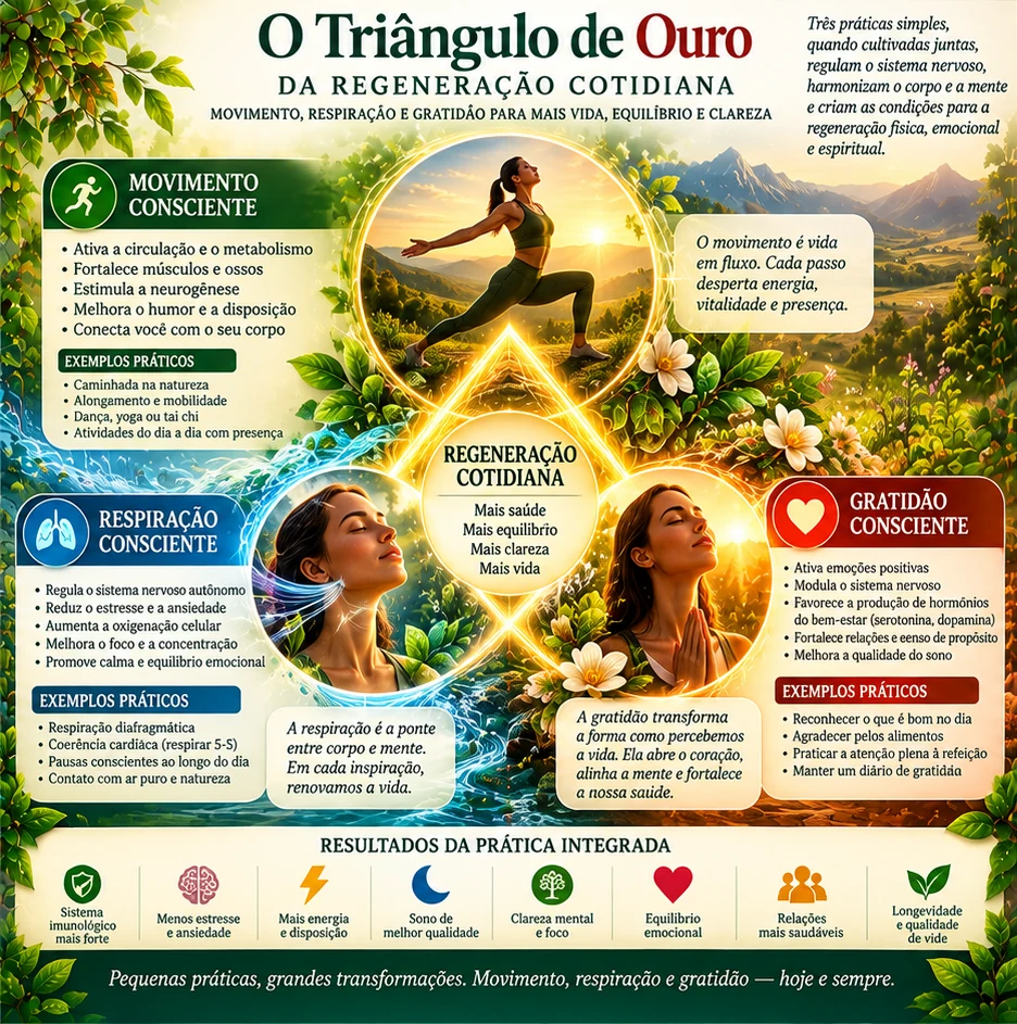 Infográfico: O triângulo de ouro da regeneração