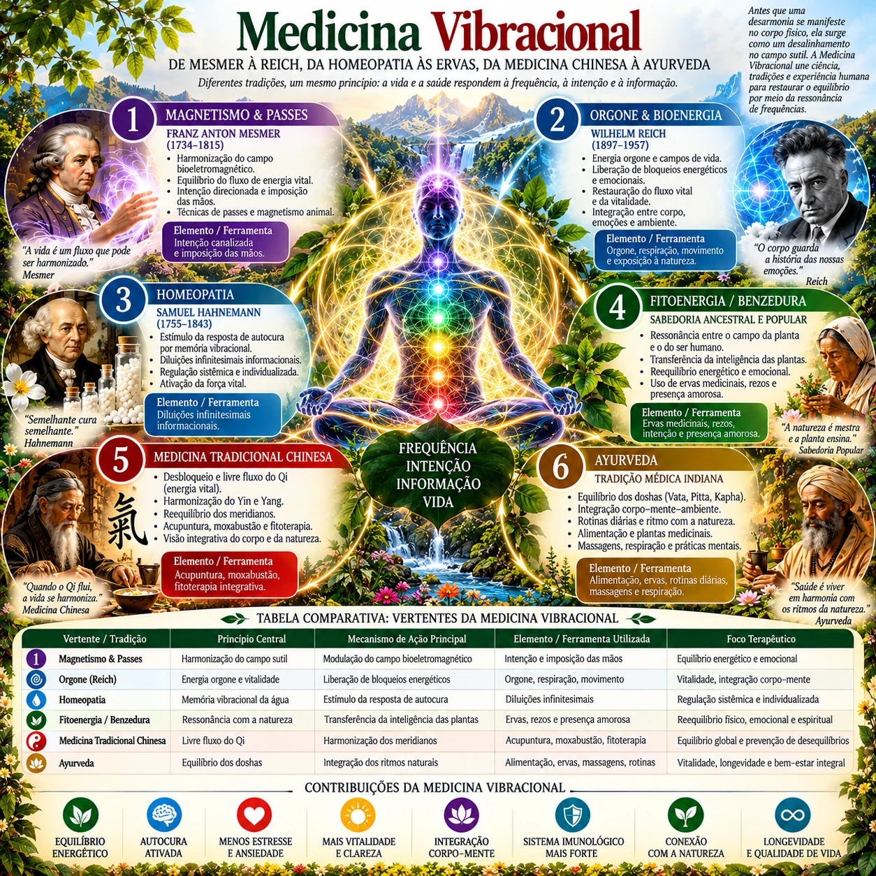 Infográfico: Medicina vibracional