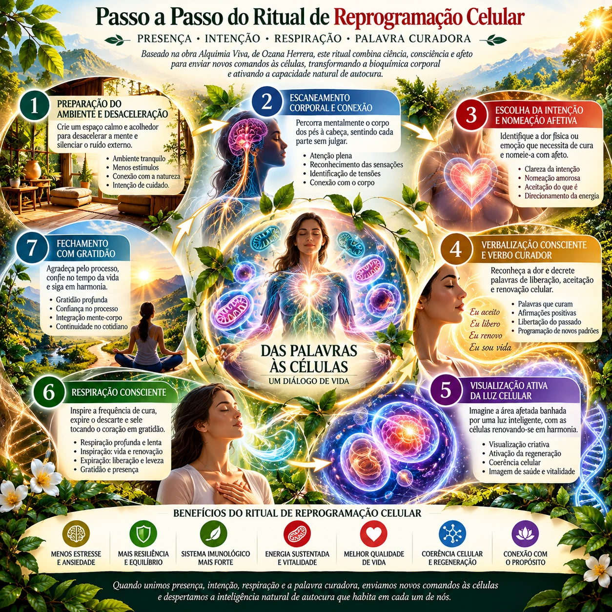 Infográfico: Ritual de reprogramação celular